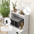 thumbnail image 4 of Demi Bonn 49" Kitchen Microwave Cabinet with Drawer, Cabinet and Adjustable Shelf, Buffet Cabinet with Hutch for Dining Room, White, 4 of 7