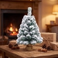 thumbnail image 5 of Cififendec Christmas Flocked Mini Tabletop Tree, 17.71", Christmas Snow Dusted Artificial Evergreen Centerpiece for Christmas Dining Table Seasonal Setting Arrangement, 5 of 7