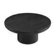 thumbnail image 4 of Coffee Tables 35.98inch Round Coffee Table with Cylindrical Leg,Wood Veneer Tabletop Table,Rounded Sofa Side Table for living Room Office,Black,Wooden Coffee Tables, 4 of 9