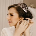 thumbnail image 4 of Tiara nupcial con diamantes de imitación de cristal y banda de reina de cumpleaños, corona de boda para mujeres y niñas, diadema de cumpleaños, 4 of 5