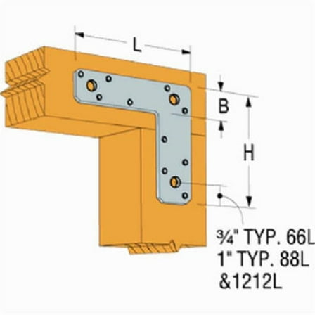Simpson Strong Tie 66L 6 x 6 in. L Strap Tie