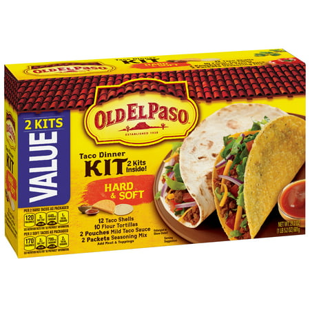 Old El Paso Hard and Soft Taco Dinner Kit, 21.2 (Best Sides For Tacos)