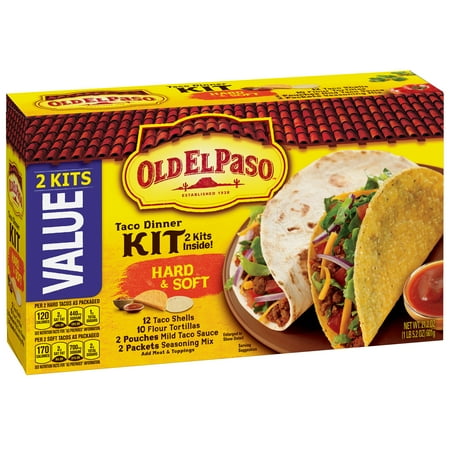 Old El Paso Hard and Soft Taco Dinner Kit, 21.2