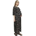 thumbnail image 4 of Bimba Moms Kimono Sleeve Floral Print Black Maxi Dress Maternity Kaftan-12, 4 of 6