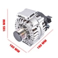 thumbnail image 6 of GELUOXI 12V 180A Alternator for Mercedes-Benz/ Freightliner Sprinter 2500/ 3500 Van 2014-2017 1Pc, 6 of 9
