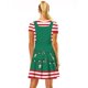 thumbnail image 5 of Vestido de fiesta con estampado retro de Navidad y cuello redondo para mujer Vestido de manga corta Pompotops ghjkhdj10080, 5 of 7