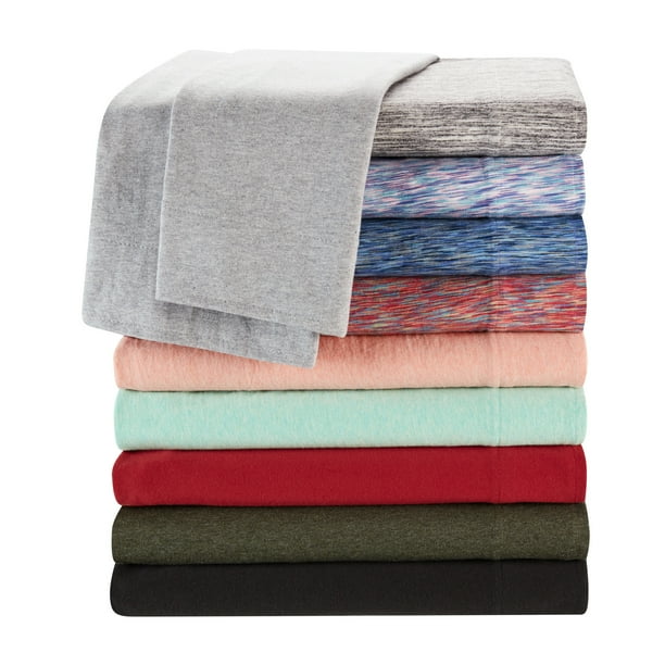 Mainstays Jersey Knit Bedding Unisex Sheet Set, 150 GSM Single Jersey