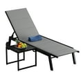 thumbnail image 6 of Uforic Outdoor Chaise Lounge Chairs Set with Side Table, Padded Fabric Poolside Loungers with Aluminum Frame, 6 of 9