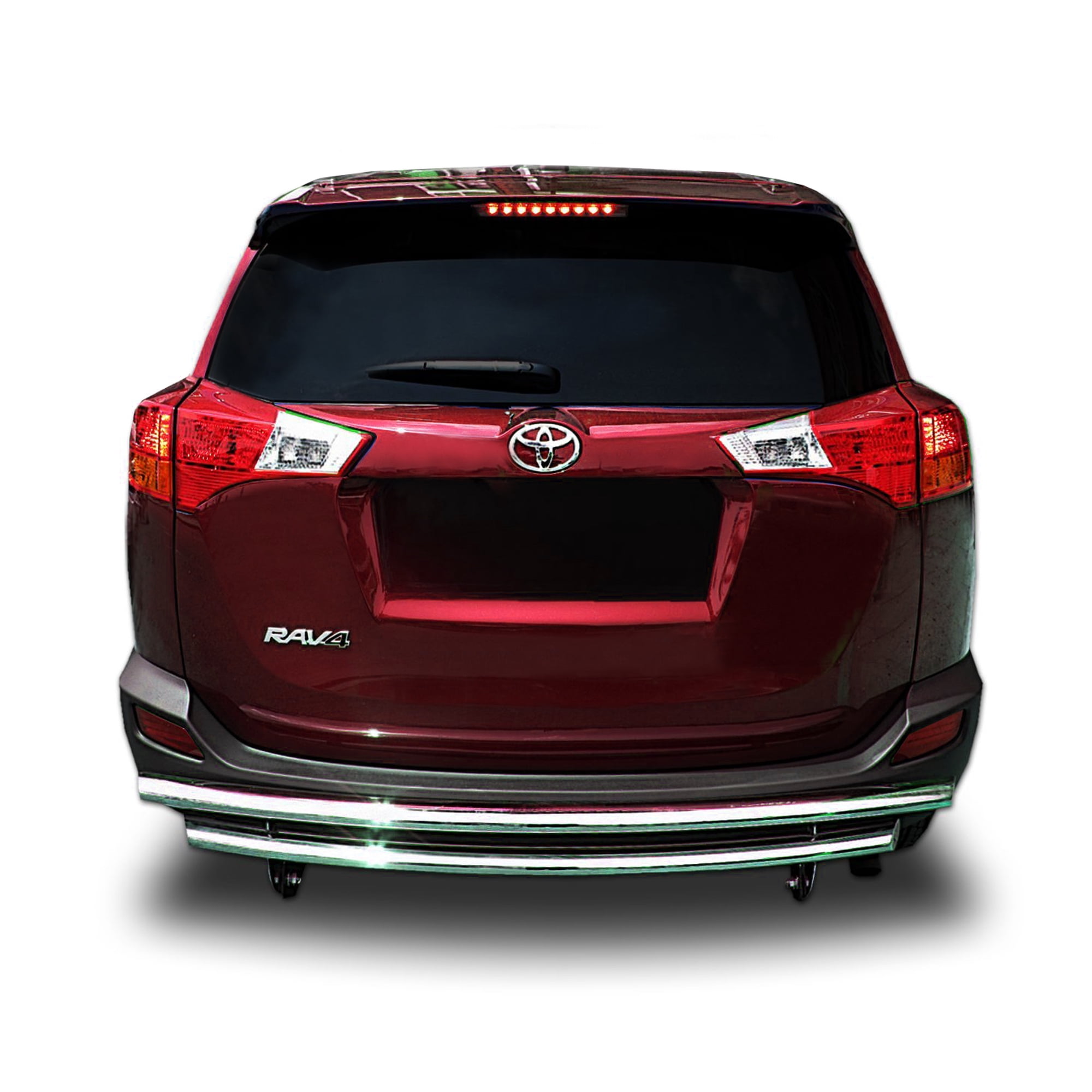 Black Horse Off Road Double Layer Stainless Steel Rear Bumper Guard Protector Compatible with 2004-2022 Toyota Sienna 8TY918SS-DL