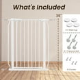 thumbnail image 3 of GIANNA Easy WalkThru Safety Gate for Doorways and Stairways, Fits 29.1 - 33.8 Inch Openings, With Auto-Close/Hold-Open Features, 30-inch Tall, White, 3 of 6