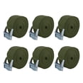 thumbnail image 1 of 6 Piezas Carga Amarre Abajo Correas con Leva Bloqueo Hebilla Nylon para Coche  Army Green 3m*2.5cm, 1 of 1