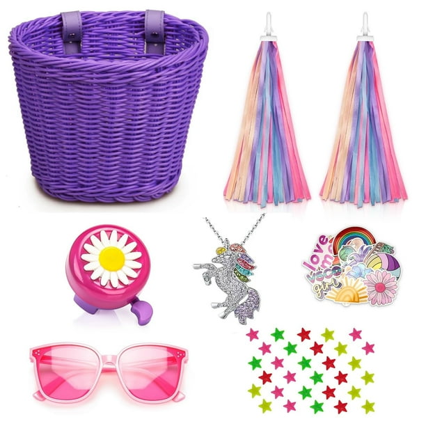 Conjunto de Canasta para Bicicleta Suerico para Niñas con Accesorios