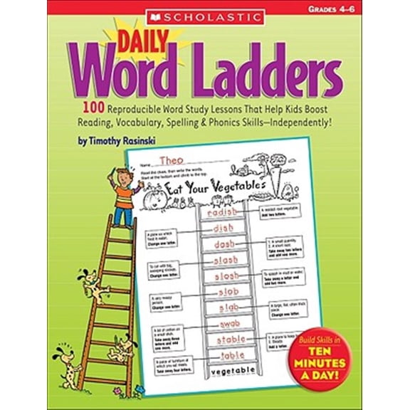 Pre-Owned Daily Word Ladders: Grades 4-6: 100 Reproducible Word Study Lessons That Help Kids Boost Reading, Vocabulary, Spelling & Phonics Skills--Independently! Paperback
