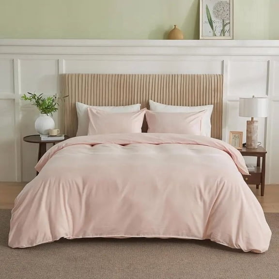 Single Pleated Edge Solid Color Bed Comforter Cover, Standard Large Size Removable Bedding Protector for Bedroom Use