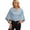 Blue, variant on PULI Women's Cropped Poncho Sweater, Knit Cowl Neck Pullover Shawl, Slim Fit Mini Shrug for Office, Travel and Casual Wear