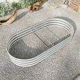 thumbnail image 3 of Galvanized Raised Garden Bed Outdoor, Oval Large Metal Raised Planter Bed, Lightweight Planter Boxes with Easy Assembly, for Plants, Vegetables, Flowers, Silver, 3 of 9