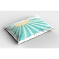 thumbnail image 2 of Ambesonne Vintage Blue Pillow Sham 2 Pack, Sun Rays Clouds, 36"x20", Pale Yellow Turquoise, 2 of 3