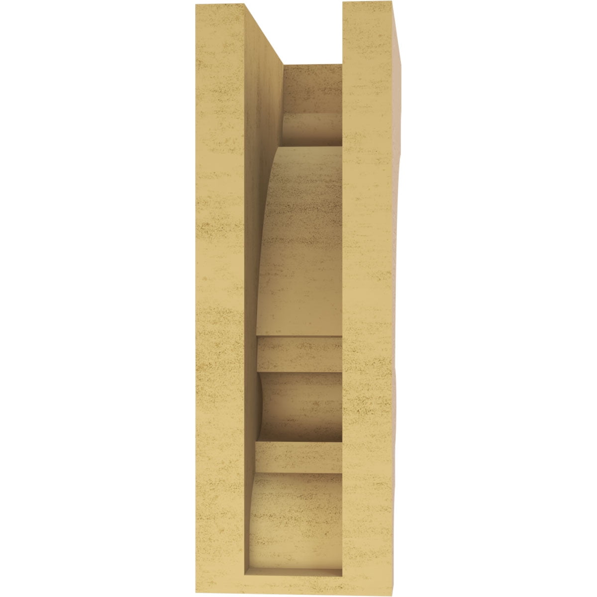 4"W x 8"D x 12"H Classic Diane Rough Cedar Woodgrain TimberThane Corbel, Primed Tan