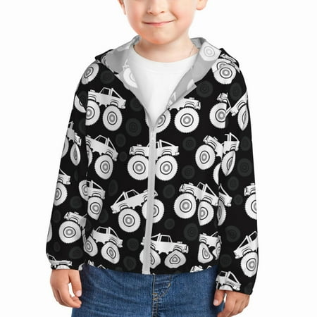 

Sun Hoodie for Kids cool car A Long Sleeve Swim Fishing Shirts Sun Protection Zip Up Jacket Clothing Athletic Hoodie