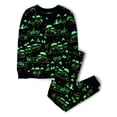 thumbnail image 2 of The Children's Place Kids Unisex Matching Sibling Glow-in-the-Dark Holiday Train Snug Fit Cotton Pajamas, Sizes 4-16, 2 of 3
