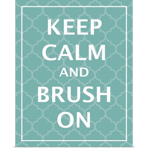 Great BIG Canvas | Rolled N Harbick Poster Print entitled Keep Calm And Brush