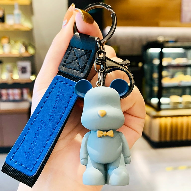 Leather outlet bear keychain