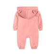 thumbnail image 4 of Winter Hoodies Romper for Baby Boys Girls Casual Hoody Bear Ears Zipper Jumpsuit, 4 of 8