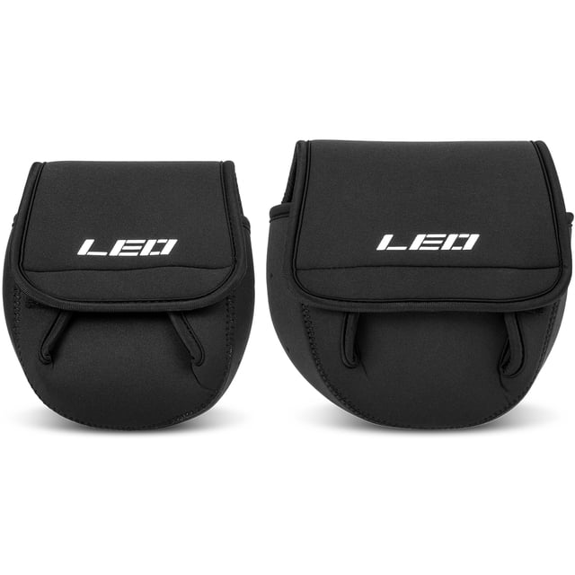 LEO Premium SBR Spinning Reel Protective Pouch Set - Medium & Large Sizes with Moisture-Wicking Design