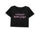 thumbnail image 3 of Camiseta corta de verano para mujer, ropa con cuello redondo, camiseta recortada para vacaciones y trabajo S, 3 of 7