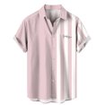 thumbnail image 2 of XDZJLR T-Shirts pour Hommes Plage Hawaïenne Manches Courtes Rayé, 2 of 4
