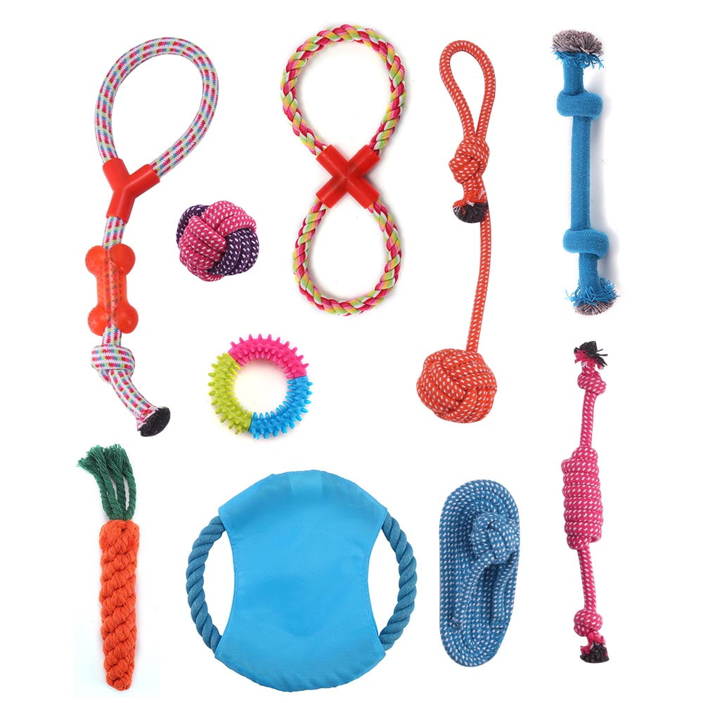 Dog Rope Toys Kit Tough Strong Chew Knot Ball Pet Puppy Bear Cotton Toy Bulk Walmart Canada