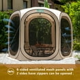 thumbnail image 6 of Werph 10x10 Pop Up Canopy, Portable Canopy Tent with Mesh Mosquito Net, Screen House Room Camping Canopy Shade Tent,Beige, 6 of 7