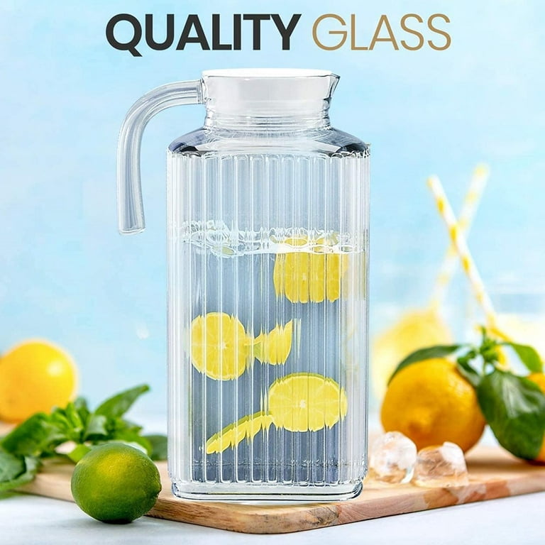 Glassware, Glass Water Transparent Fridge Pitcher (62.5 oz