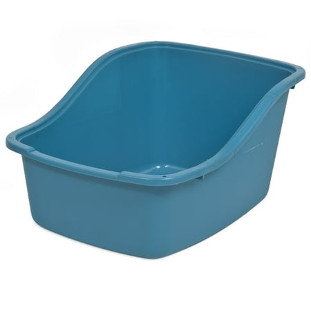 Petmate Large Assorted Colors Hi Back Cat Litter Pan