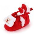 thumbnail image 4 of PINQI Fashion Xmas Boots,Baby Beach Christmas Booties Soft Baby Santa Winter Warm Slippers Snow Boots Crib Shoes for 0-12 Months(RD1,6-9 Months), 4 of 8