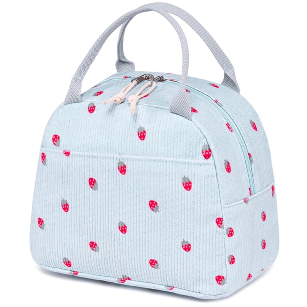 Bolsa de almuerzo Bluboon, aislante de pana, reutilizable, de gran capacidad