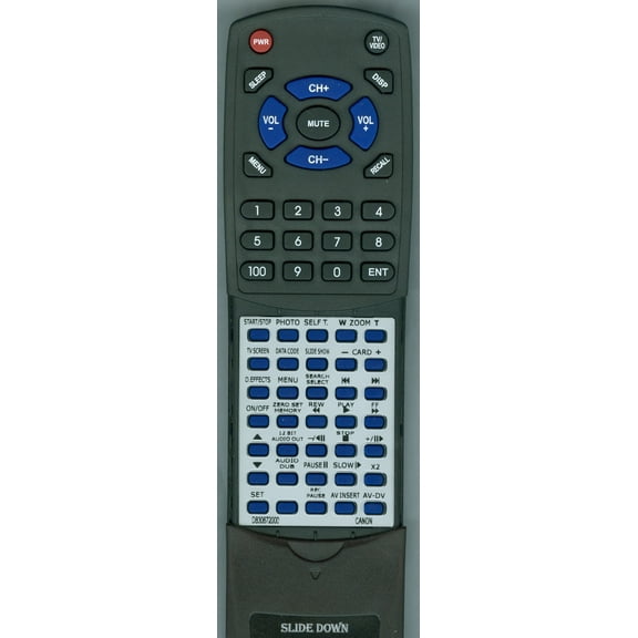 Replacement Remote for CANON D83-0672-000, D830672000, RTD830672000, WLD82, ZR90, ZR85