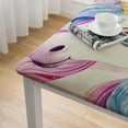 thumbnail image 5 of Acheng Unicorn Flowers Pastel Square Tablecloth Waterproof Resistant Fabric 100% Polyester Fiber 36*36, 5 of 8