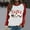 Red, variant on WXLWZYWL Ugly Christmas Sweatshirts for Women Long Sleeve Fitted Tops Raglan Shoulder Round Neck Blouses Patchwork Pullover