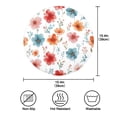 thumbnail image 3 of 15.4" Round Placemat Set of 4 Polyester Fabric Place Mats Non-Slip Dining Kitchen Table Mats for Kitchen Party Decor Pastel Watercolor Floral Pattern, 3 of 5
