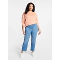 thumbnail image 2 of Terra & Sky Women's Plus Size Signature Pull On Straight Leg Jeggings with Control Panel, Sizes 0X-5X, 2 of 5