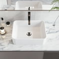 thumbnail image 4 of Bathroom Vessel Sinks, Undermount Bathroom Sink, Ceramic Lavatory Vanity Vessel Sink with Overflow, Rectangle Sink, Undercounter Basin, 4 of 8