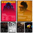 thumbnail image 2 of Álbum De Música Estrella Kanye West The Weeknd Póster Hip Hop Pósters Para Sala De Estar Papel kraft Pintura Arte Decoración De La Pared Del Hogar Imagen, 2 of 4