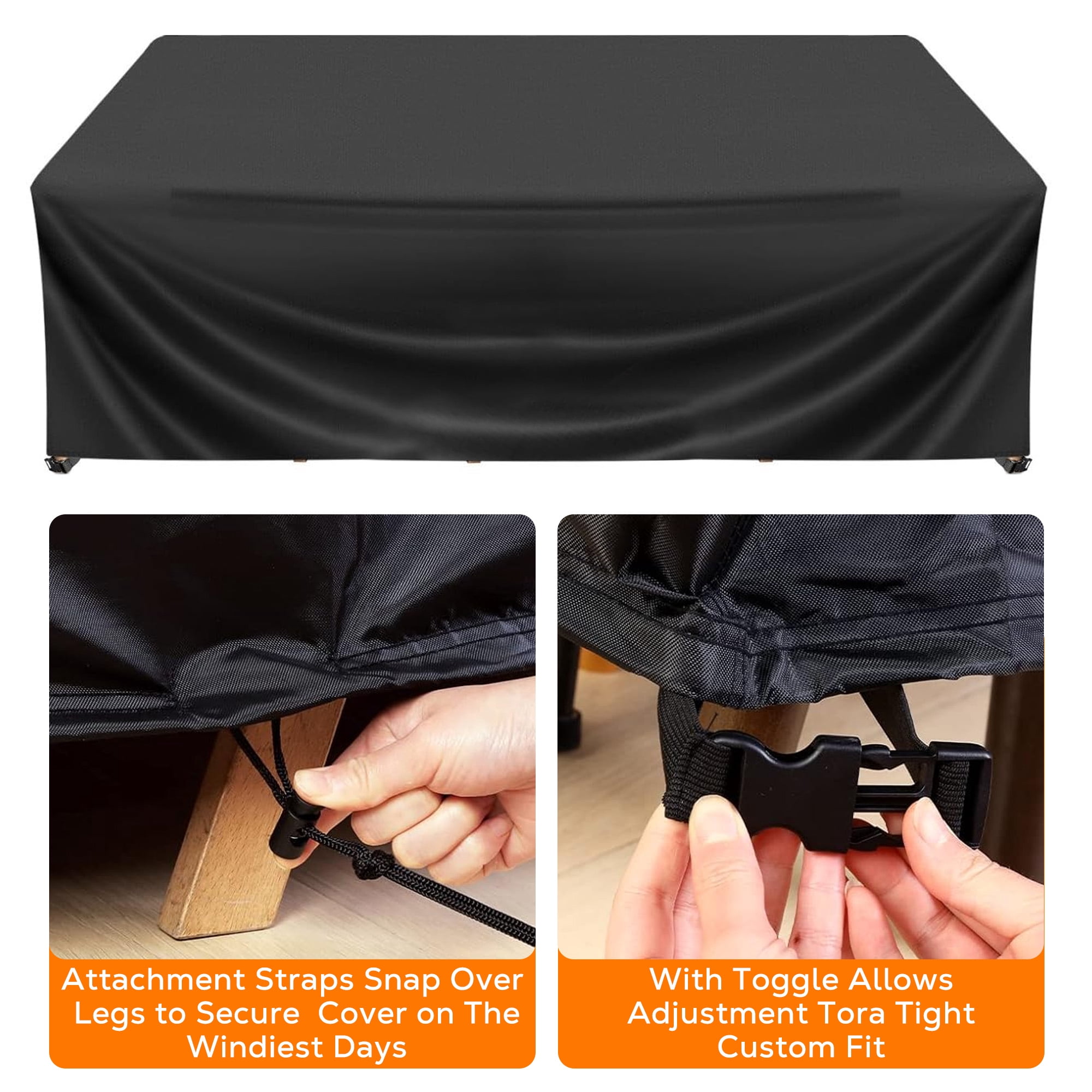 OHHANI Patio Furniture Cover, 100% Waterproof, Outdoor Couch Covers for All-Weather Protection, 108" L x 82" W x 28" H, Suitable for Sectional Sofa