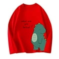 thumbnail image 1 of SGFCWSX Blouse for Toddler Girls Pullover Crew Neck Fun & Vibrant Designs Girls Clothes Red, 1 of 3
