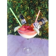 KING OF SPARKLERS Giant 55 oz Margarita plastic cup fishbowl glass bulldog south beach special (1 Fishbowl Cup)