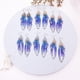 thumbnail image 4 of Pendientes de mariposa con gancho para la oreja S925, elegantes pendientes largos de hada, pendientes frescos de color degradado con alas de cigarra, 4 of 6