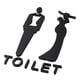 thumbnail image 5 of Letrero para puerta de baño, letrero para WC, letrero para baño, decoración para baño masculino y femenino, placa decorativa para baño. universal m, 5 of 9