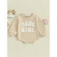 thumbnail image 2 of Bagilaanoe Newborn Baby Girl Oversized Romper Sweatshirt Long Sleeve Bodysuits Letter Embroidery Pullover 3M 6M 12M 18M Infant Casual Tee Tops, 2 of 9