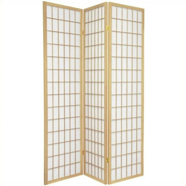 Oriental Furniture Window Pane Shoji Screen in Natural